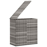 Garden Cushion Box PE Rattan 100x49x103.5 cm Grey