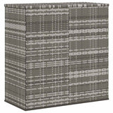 Garden Cushion Box PE Rattan 100x49x103.5 cm Grey