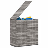 Garden Cushion Box PE Rattan 100x49x103.5 cm Grey