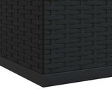 Garden Cushion Box PE Rattan 100x97.5x104 cm Black