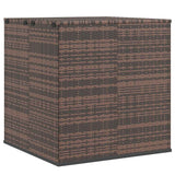 Garden Cushion Box PE Rattan 100x97.5x104 cm Brown