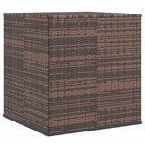 Garden Cushion Box PE Rattan 100x97.5x104 cm Brown