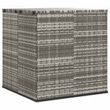 Garden Cushion Box PE Rattan 100x97.5x104 cm Grey