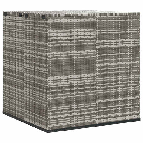 Garden Cushion Box PE Rattan 100x97.5x104 cm Grey