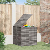 Garden Cushion Box PE Rattan 100x97.5x104 cm Grey