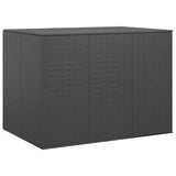 Garden Cushion Box PE Rattan 145x100x103 cm Black
