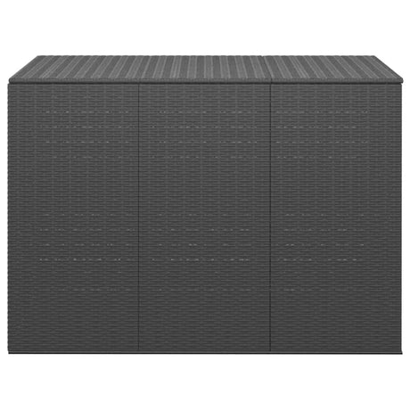 Garden Cushion Box PE Rattan 145x100x103 cm Black