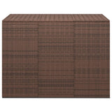 Garden Cushion Box PE Rattan 145x100x103 cm Brown