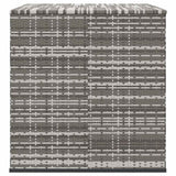 Garden Cushion Box PE Rattan 145x100x103 cm Grey