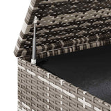 Garden Cushion Box PE Rattan 145x100x103 cm Grey