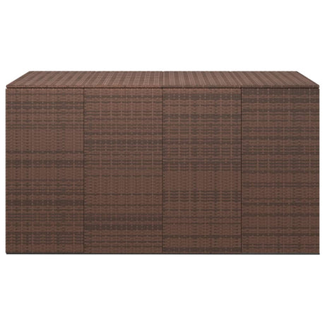 Garden Cushion Box PE Rattan 194x100x103 cm Brown