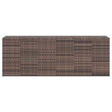 Garden Cushion Box PE Rattan 291x100.5x104 cm Brown