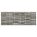 Garden Cushion Box PE Rattan 291x100.5x104 cm Grey