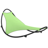 Rocking Sun Lounger with Wheels Steel & Textilene Fabric Green