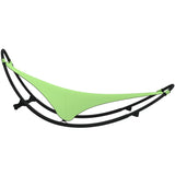 Rocking Sun Lounger with Wheels Steel & Textilene Fabric Green