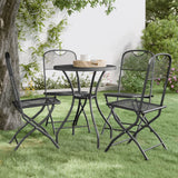 vidaXL Folding Garden Chairs 4 pcs Expanded Metal Mesh Anthracite