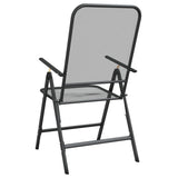 Folding Garden Chairs 2 pcs Expanded Metal Mesh Anthracite