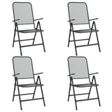 vidaXL Folding Garden Chairs 4 pcs Expanded Metal Mesh Anthracite