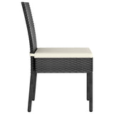 vidaXL Garden Dining Chairs 2 pcs Poly Rattan Black