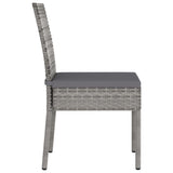 vidaXL Garden Dining Chairs 2 pcs Poly Rattan Grey