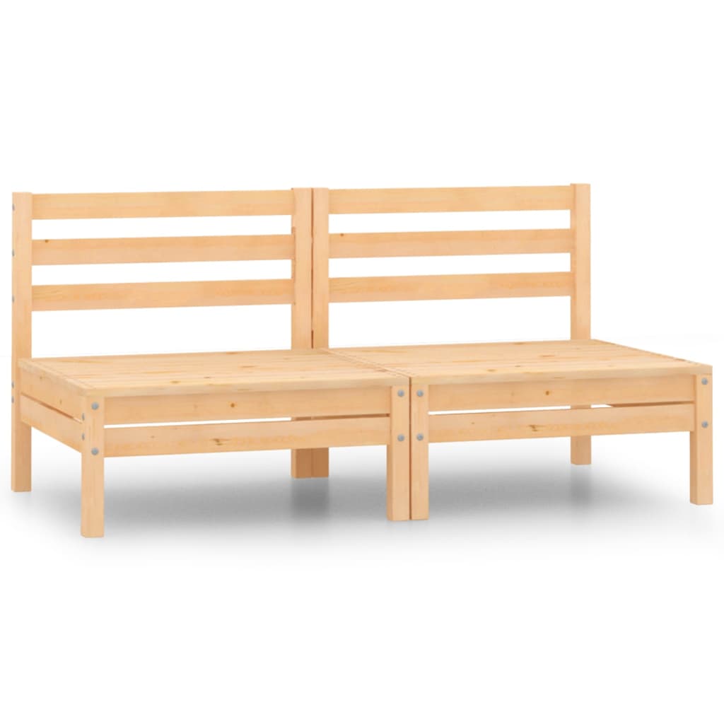 Garden 2-Seater Sofa Solid Pinewood