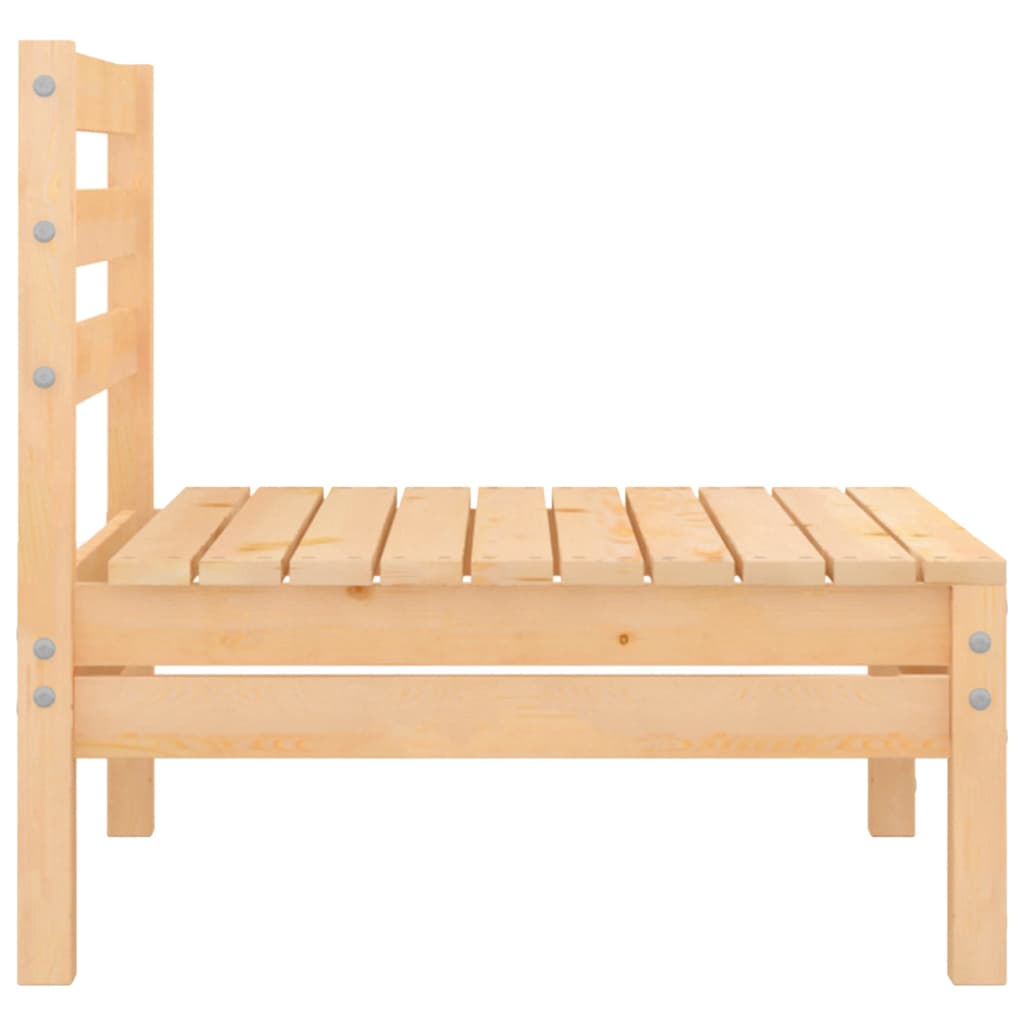 Garden 2-Seater Sofa Solid Pinewood