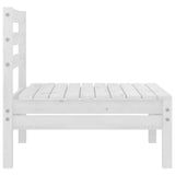 Garden 2-Seater Sofa White Solid Pinewood