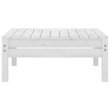 9 Piece Garden Lounge Set White Solid Pinewood