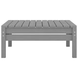 9 Piece Garden Lounge Set Grey Solid Pinewood