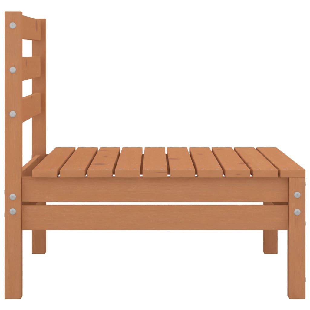 6 Piece Garden Lounge Set Honey Brown Solid Pinewood