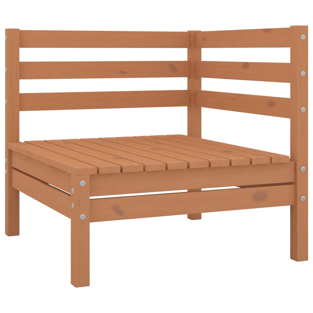 9 Piece Garden Lounge Set Solid Wood Pine Honey Brown