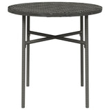 Tea Table Grey 45 cm Poly Rattan