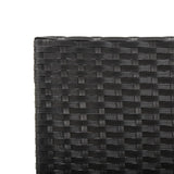 vidaXL Garden Bench with Cushions Black 176 cm Poly Rattan