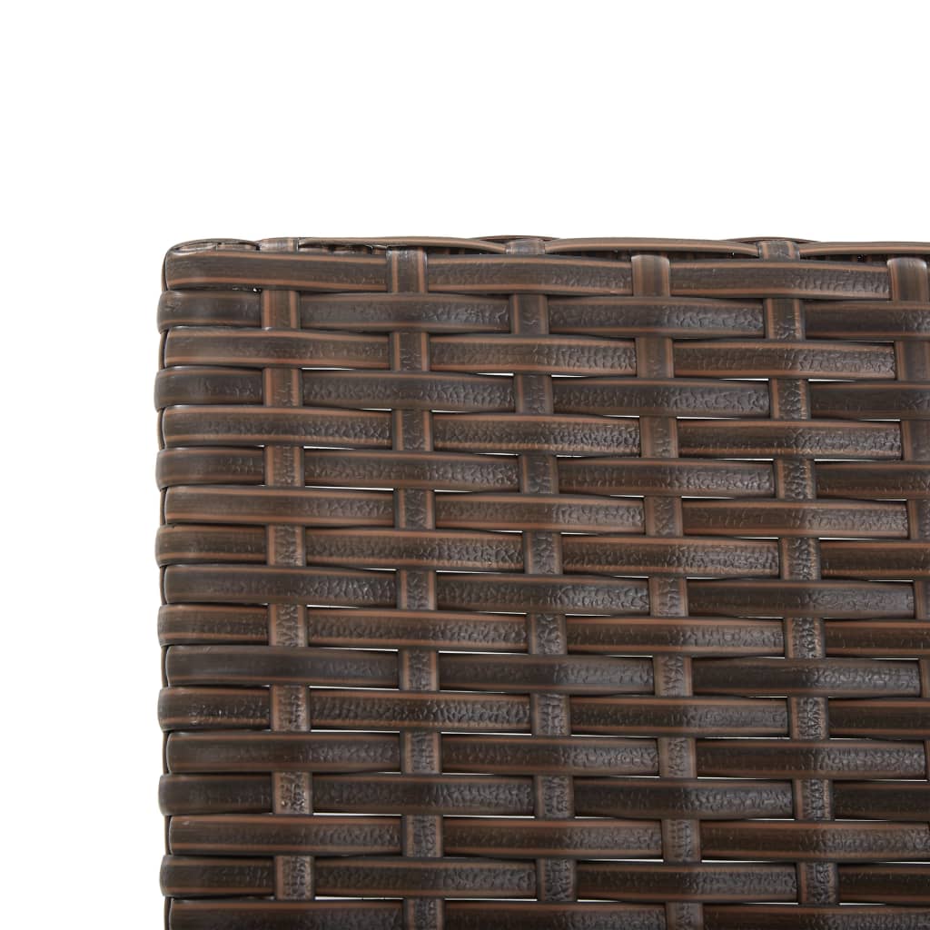 vidaXL Garden Bench with Cushions Brown 176 cm Poly Rattan