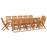 13 Piece Garden Dining Set 280x90x75 cm Solid Wood Acacia