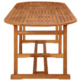 11 Piece Garden Dining Set 280x90x75 cm Solid Wood Acacia