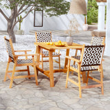 5 Piece Garden Dining Set Solid Acacia Wood