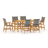 7 Piece Garden Dining Set Solid Acacia Wood