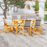 7 Piece Garden Dining Set Solid Acacia Wood