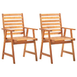 3 Piece Garden Dining Set Solid Wood Acacia