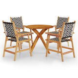 5 Piece Garden Dining Set Solid Wood Acacia