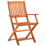 Folding Garden Chairs 6 pcs Solid Eucalyptus Wood