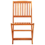 Folding Garden Chairs 6 pcs Solid Eucalyptus Wood