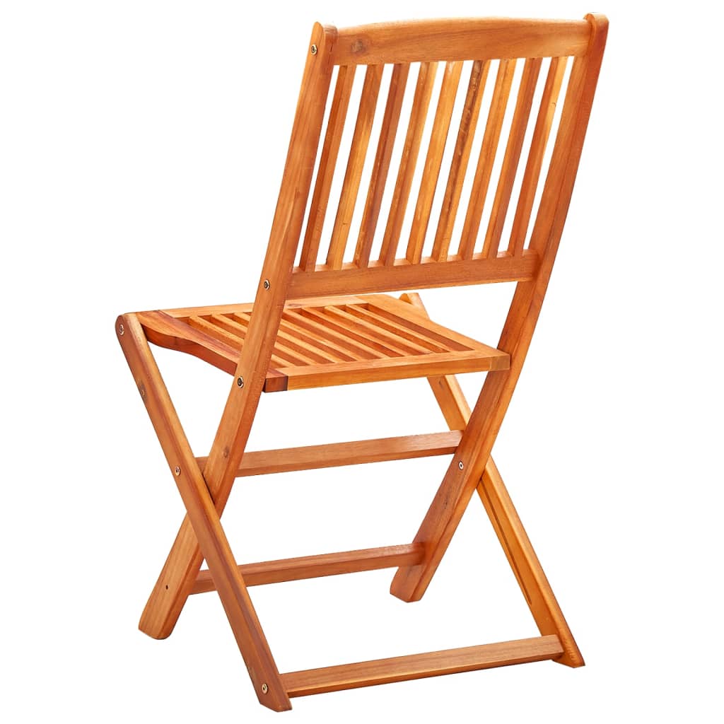 Folding Garden Chairs 8 pcs Solid Eucalyptus Wood