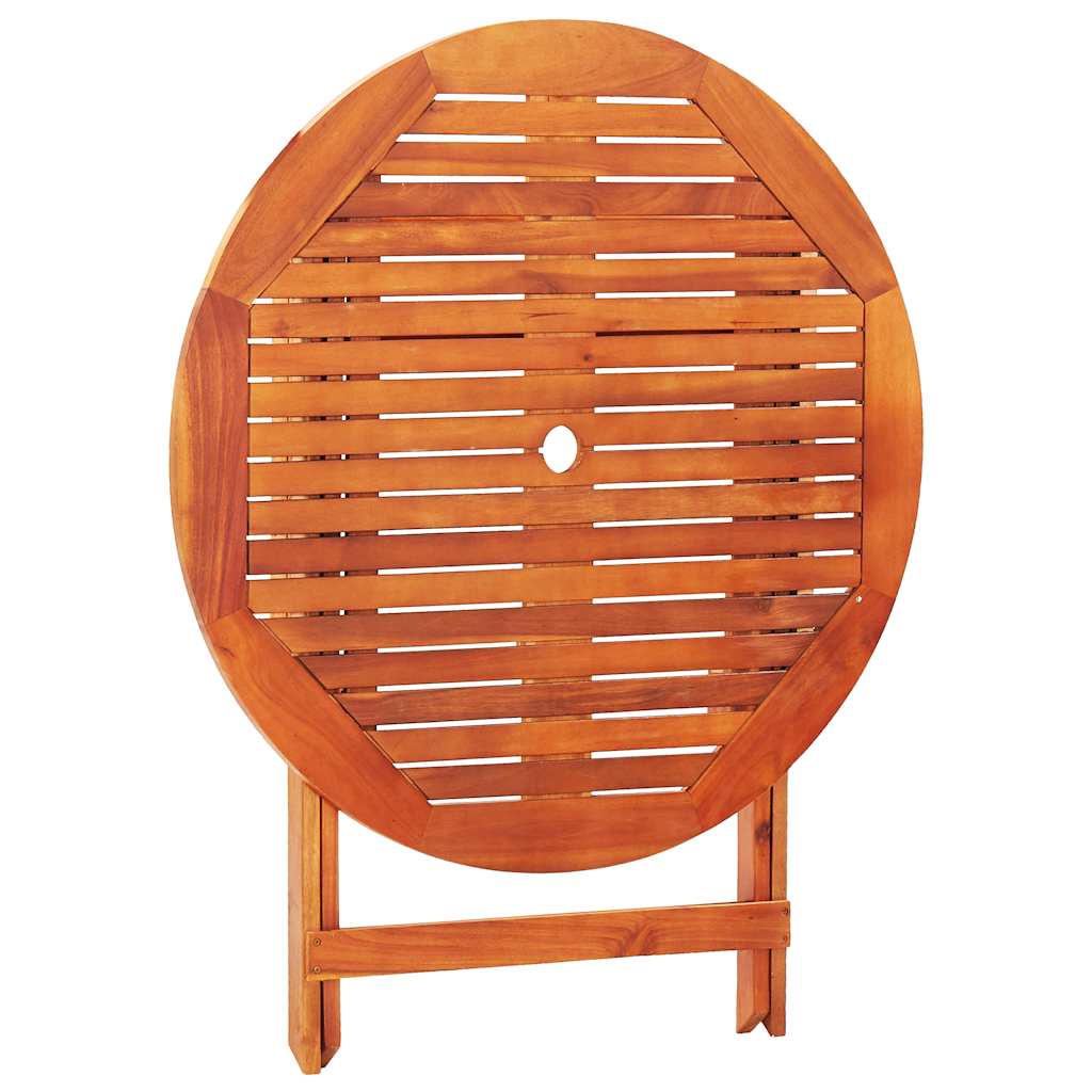 5 Piece Folding Outdoor Dining Set Solid Eucalyptus Wood