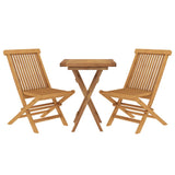 3 Piece Garden Dining Set Solid Wood Teak