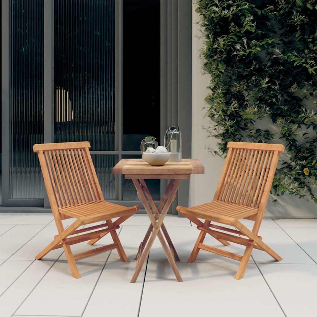 3 Piece Garden Dining Set Solid Wood Teak