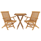 3 Piece Garden Dining Set Solid Wood Teak