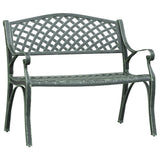 Garden Bench 102 cm Cast Aluminium Green