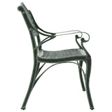 vidaXL Garden Bench 102 cm Cast Aluminium Green